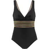 LASCANA Maillot de bain jaune d'or / noir