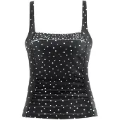 LASCANA Haut de tankini noir / blanc