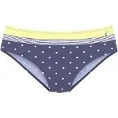LASCANA Bas de bikini bleu marine / jaune / blanc