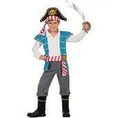 MOM Pirate Kids Costume Gris 7-9 Years Enfants