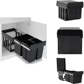 vidaXL Collecteur de déchets Soft-Close 48 L - Poubelles & poubelles