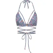LASCANA Hauts de bikini 'Lisa' bleu-gris / bleu ciel / orange