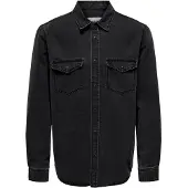 Only & Sons Chemise 'BANE' gris denim