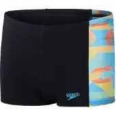 Speedo Digital Panel Swimming Boxer Noir 5-6 Years Garçon