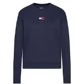 Tommy Hilfiger Femmes, Pull-over, Sweatshirts Femme Tjw Tommy Center Badge Crew, Twilight Navy, XS, Bleu, (XS)