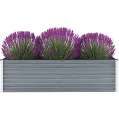 vidaXL Lit surélevé de jardin Acier galvanisé 160x40x45 cm Gris