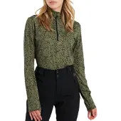 Protest Prtgrenada Half Zip Long Sleeve T-shirt Vert L Femme