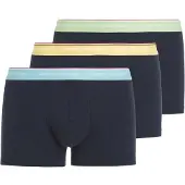 Tommy Hilfiger Hommes, Sous-vêtements, Trunk WB, Multicolore, Vert, (Lot de 3, M)