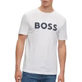 BOSS T-Shirt 'Thinking' noir / blanc