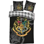 Disney Bettbezug 140 x 200 cm - Poudlard Schwarz Polyester