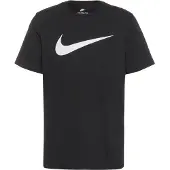 Nike T-Shirt 'Swoosh' noir / blanc