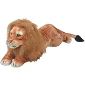 vidaXL Lion en peluche brun XXL