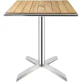 Bolero Table de bistrot pliante carrée en frêne 60 cm