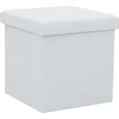 vidaXL Tabouret de rangement pliable Blanc Similicuir
