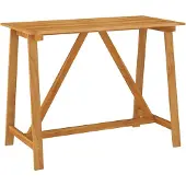 vidaXL Table de jardin sur pied 140x70x104 cm acacia massif