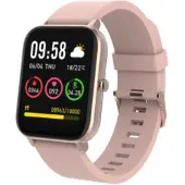 Forever Smartwatch, Montre Connectée Femme Homme, 1,7" 240x280 px Bracelet/Tracker d'Activité pour Android IOS, Étanche IP68, Podomètre, Or Rose