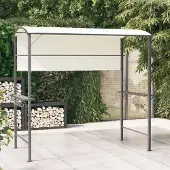 The Living Store Pavillon mit Dach 220x110x200 cm Creme