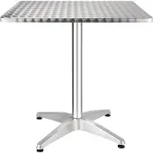 Bolero Table de traiteur carrée en acier inoxydable 70x70 cm