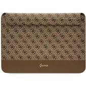 GUESS sac pour ordinateur portable 14" GUCS14PS4SGW marron Comp Sleeve U 4G Stripe Metal Logo (14"), Sac pour notebook, Marron