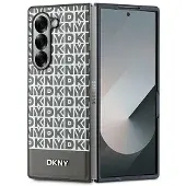 DKNY DKHMZFD6PSOSPW Z Fold6 F956 brązowy/brown Repeat Pattern Bottom Stripe (Samsung Galaxy Z Fold6), Coque pour téléphone portable, Marron