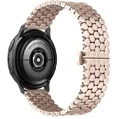 Beline Bracelet de montre connectée en métal nid d'abeille doré rose de 20 mm