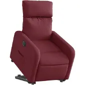 vidaXL Fauteuil relax avec releveur électrique Tissu rouge vin