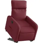 vidaXL Fauteuil relax avec releveur vin rouge Tissu