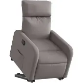 vidaXL Fauteuil relax avec releveur électrique Taupe Tissu