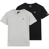 Champion T-Shirt gris clair / rouge feu / noir / blanc