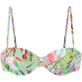 s.Oliver Hauts de bikini menthe / vert foncé / saumon / blanc cassé