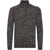 Blend Pull-over 'Danovan' marron / gris argenté / rouge / noir chiné