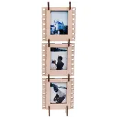 JollyLook 3 cadres photo "Mini", Bois naturel