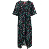 Superdry Robe d’été bleu clair / roseau / rouge rubis / noir
