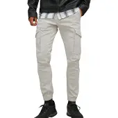 Jack & Jones Pantalon cargo 'JJIPaul JJFlake' écru