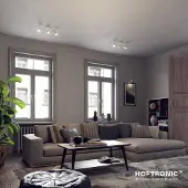 HOFTRONIC™ - Plafonnier LED 3 spots 12W 1035lm 4000K Inclinable Blanc