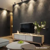 HOFTRONIC™ - Applique Murale LED 4W 345lm 6500K Inclinable IP44 Noire GU10