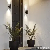 HOFTRONIC™ - Applique murale LED 2x GU10 IP44 Dimmable Noir Up & Down