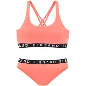 Elbsand Bikini corail / noir / blanc