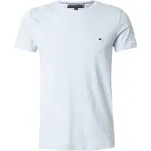 Tommy Hilfiger T-Shirt 'Flag Embroidery Slim' bleu clair