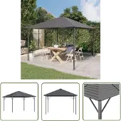 The Living Store Pavillon mit Dach 3x3 m Anthrazit