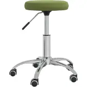 vidaXL Chaise de bureau pivotante vert clair velours