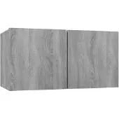 vidaXL Armoire TV murale Gris Sonoma 60x30x30 cm Bois composite