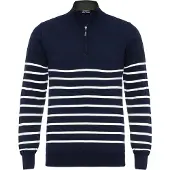 Felix Hardy Pull-over bleu marine / blanc