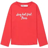 MINOTI T-Shirt rouge / blanc
