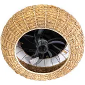 Eth Ventilateur avec lampe Fan.8 Rotin