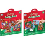 Creative Craft Lab Cartes à gratter de Noël, 4 pièces