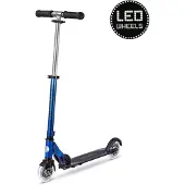 Micro Scooter LED Pearl Blue Purple - guidon réglable en hauteur - 2 roues