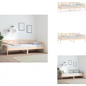 vidaXL Lit de jour pin massif 80x200 cm - Lits et Sommiers
