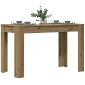 vidaXL Table de salle à manger Chêne Artisan 120x60x76 cm Bois composite