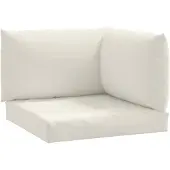 vidaXL Coussins de palette lot de 3 crème mélangé tissu